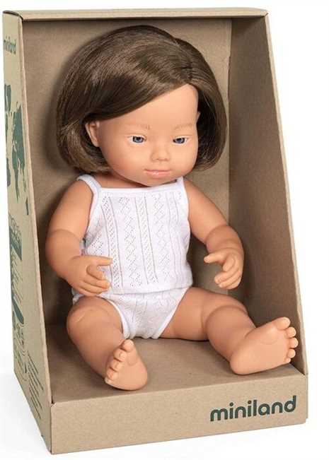 MINILAND - Mωρό κούκλα Καυκάσια με σύνδρομο Down 38 εκ. 31174